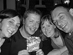 AJ, Martin, Lynne and me in the Wig and Pen, Norwich, August 2005